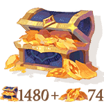 1554 Dragon Crystals (1480 + 74 Bonus)